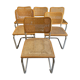 Set of 6 chairs Cesca Marcel Breuer Italian Edition 1980 in blond beech