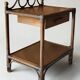 70s rattan bedside table / side table