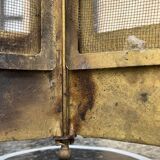 Old brass fireplace screen