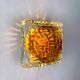 Murano Mazzega orange frosted glass sconce, Italy, 1970s