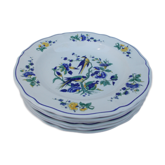 Villeroy & Boch 6 assiettes creuses Phoenix blau bleu