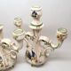 Pair of 2 candlesticks Capodimonte Italy style moustier