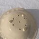 Fruit drainer salad bowl in glazed ceramic slip stamped vintage FG