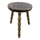 Brutalist stool in turned solid oak
