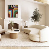 Colorful abstract painting "Rainbow n°4" 72x60 cm