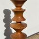 Large vintage Scandinavian turned wooden candle holder