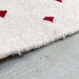 Kilim berbère écru à motifs graphiques colorés 312x181m