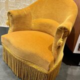 Vintage velvet Toad armchair