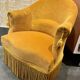 Fauteuil Crapaud velours vintage