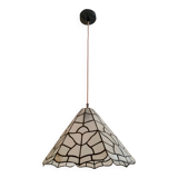 Art deco mother-of-pearl pendant light