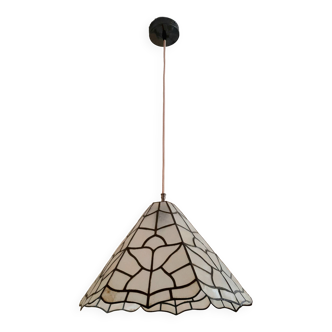 Art deco mother-of-pearl pendant light