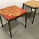 Two tubular steel stools