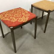Two tubular steel stools