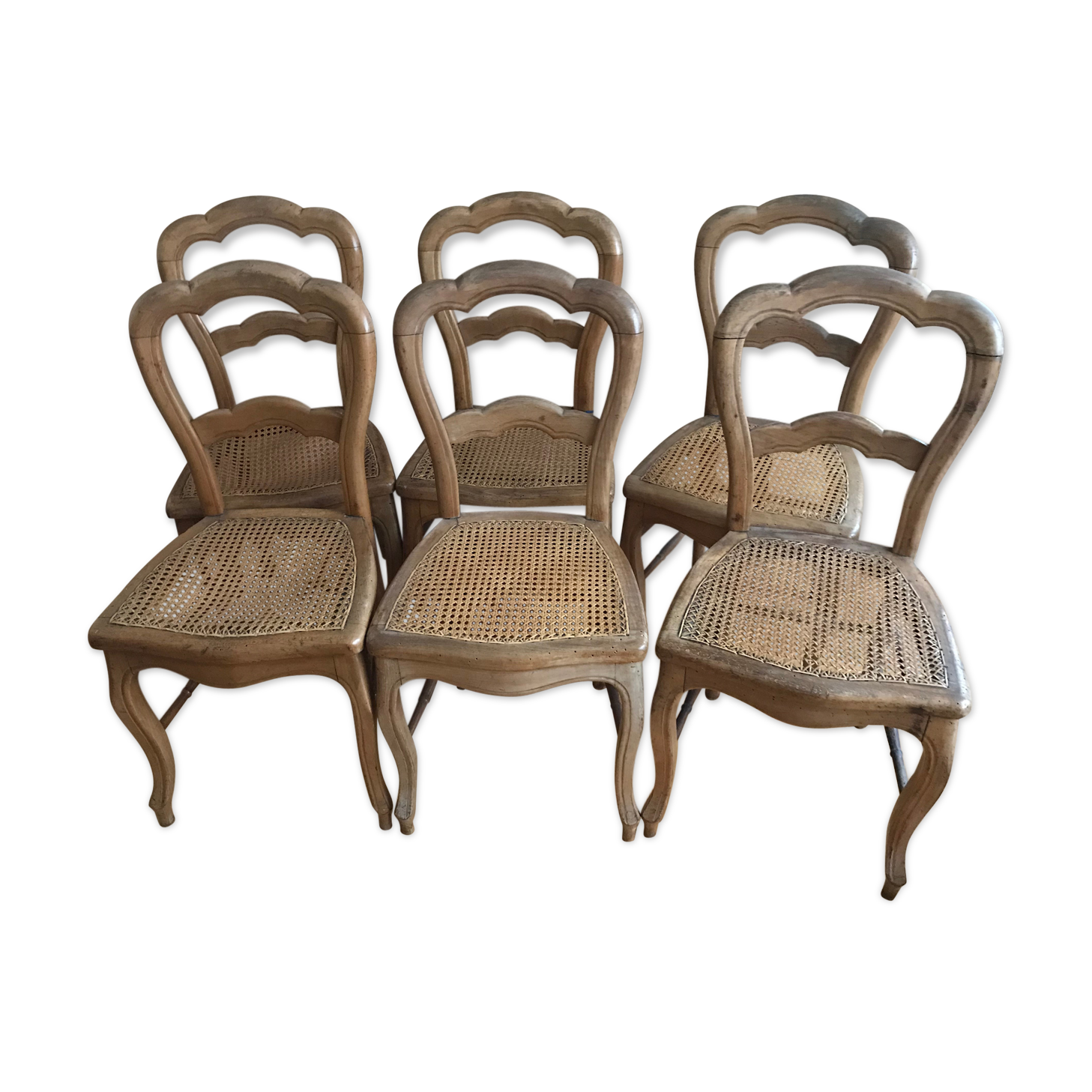 Lot de 6 chaises style Louis Philippe