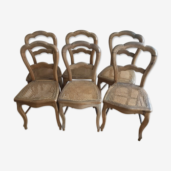 Lot de 6 chaises style Louis Philippe