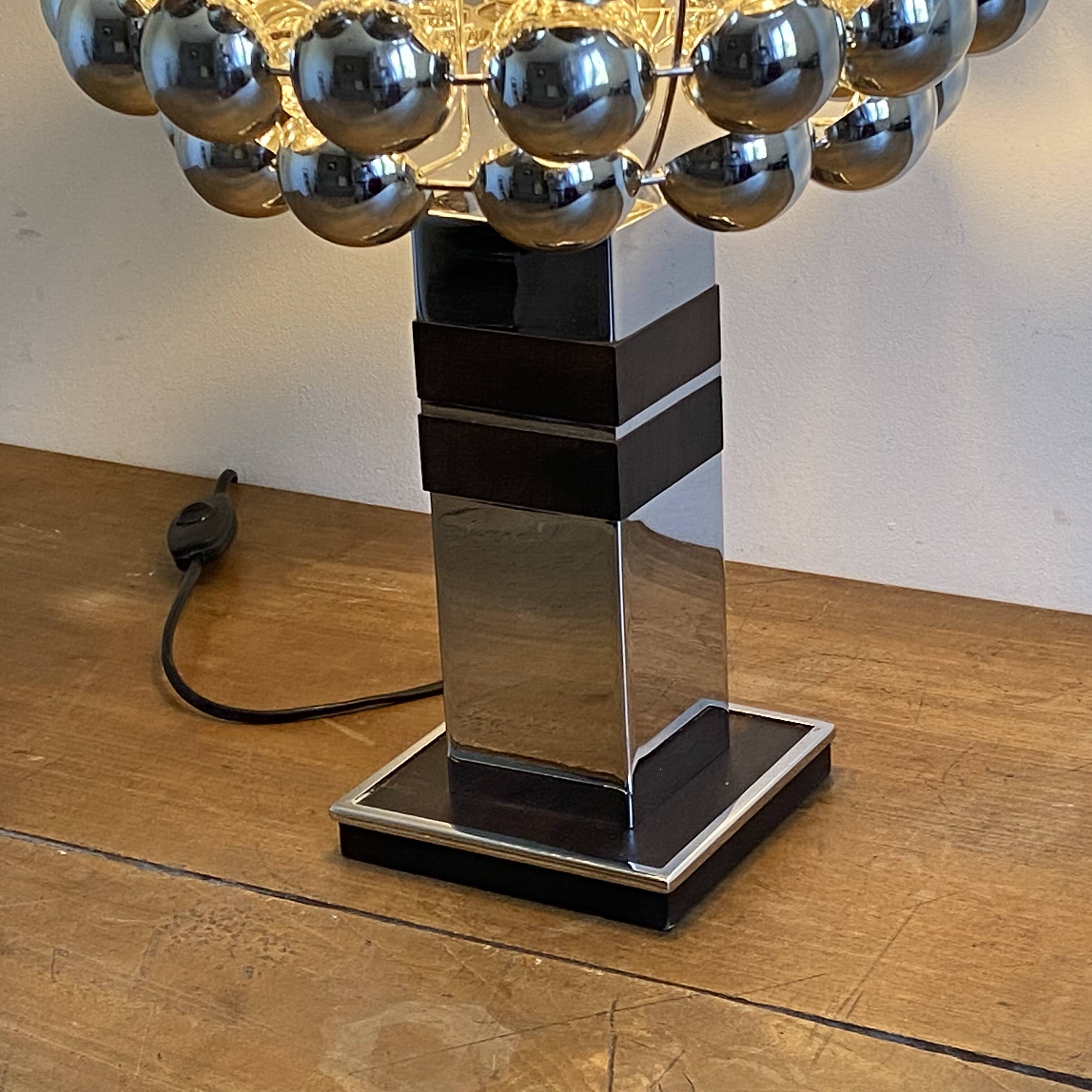 Large Sputnik lamp. 1970. Space age.