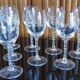 Set of 10 cut crystal liqueur glasses with twisted base and Arques crystal spikes