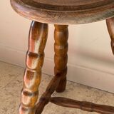Wooden stool tripod vintage