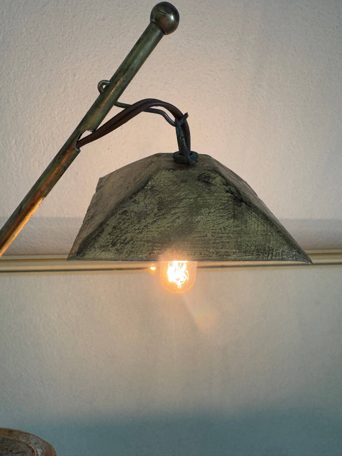 Hakuli bronze lamp from Israel, 1950s