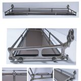 Wall shelf silver patina bronze glass early 20th century