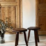 Pair of vintage stools by Olavi Hänninen – Solid oak – 1950s