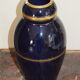 Vase 30s blue of Sèvres and gold Ste Radégonde or Tours Pinon (unsigned)