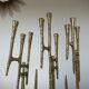 Brutal brass candlestick 9 70s candles