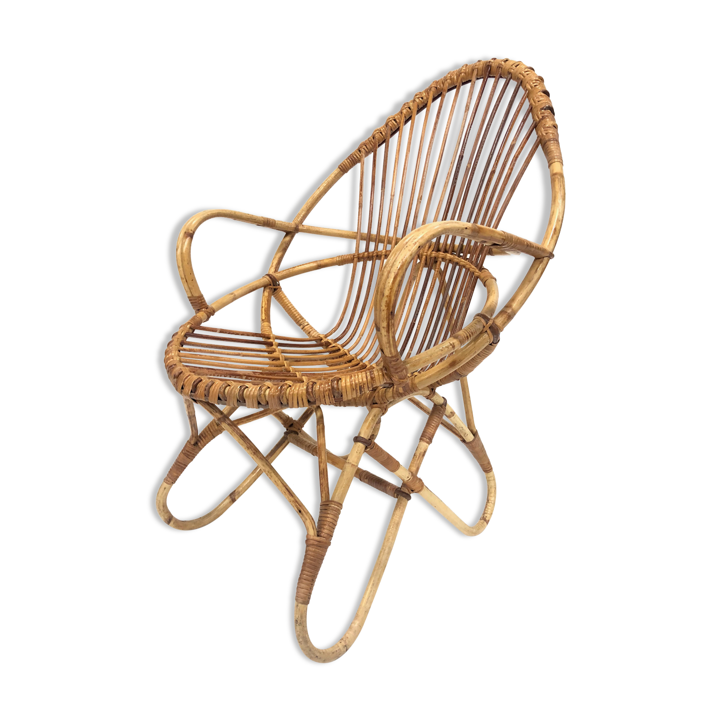 Rohe Noordwolde rattan chair, 1960, Netherlands