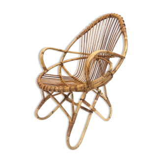 Rohe Noordwolde rattan chair, 1960, Netherlands