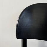 Blackened rainer daumiller mid-century pine dining chair