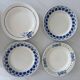 Lot of 4 antique earthenware plates from 1950, Saint Amand - plates bl
