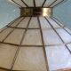 70s mother-of-pearl and brass pendant light