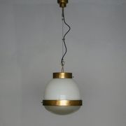Large Artemide Delta ceiling light - 1960s - Sergio Mazza - Brass and glass