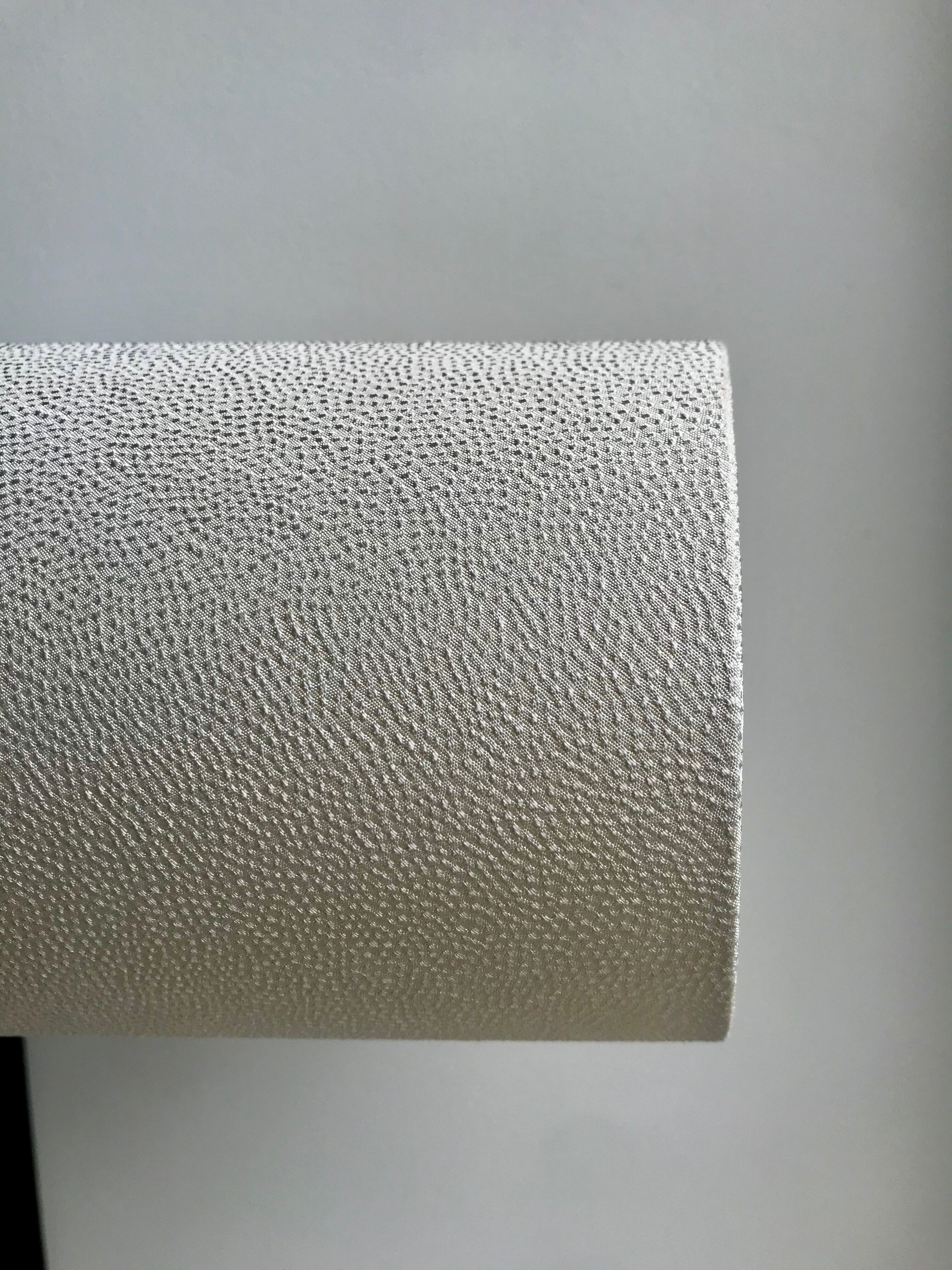 Lamp with blue opaline feet and textured conical lampshade 60s-70s