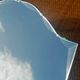 Antique bevelled dressing table mirror