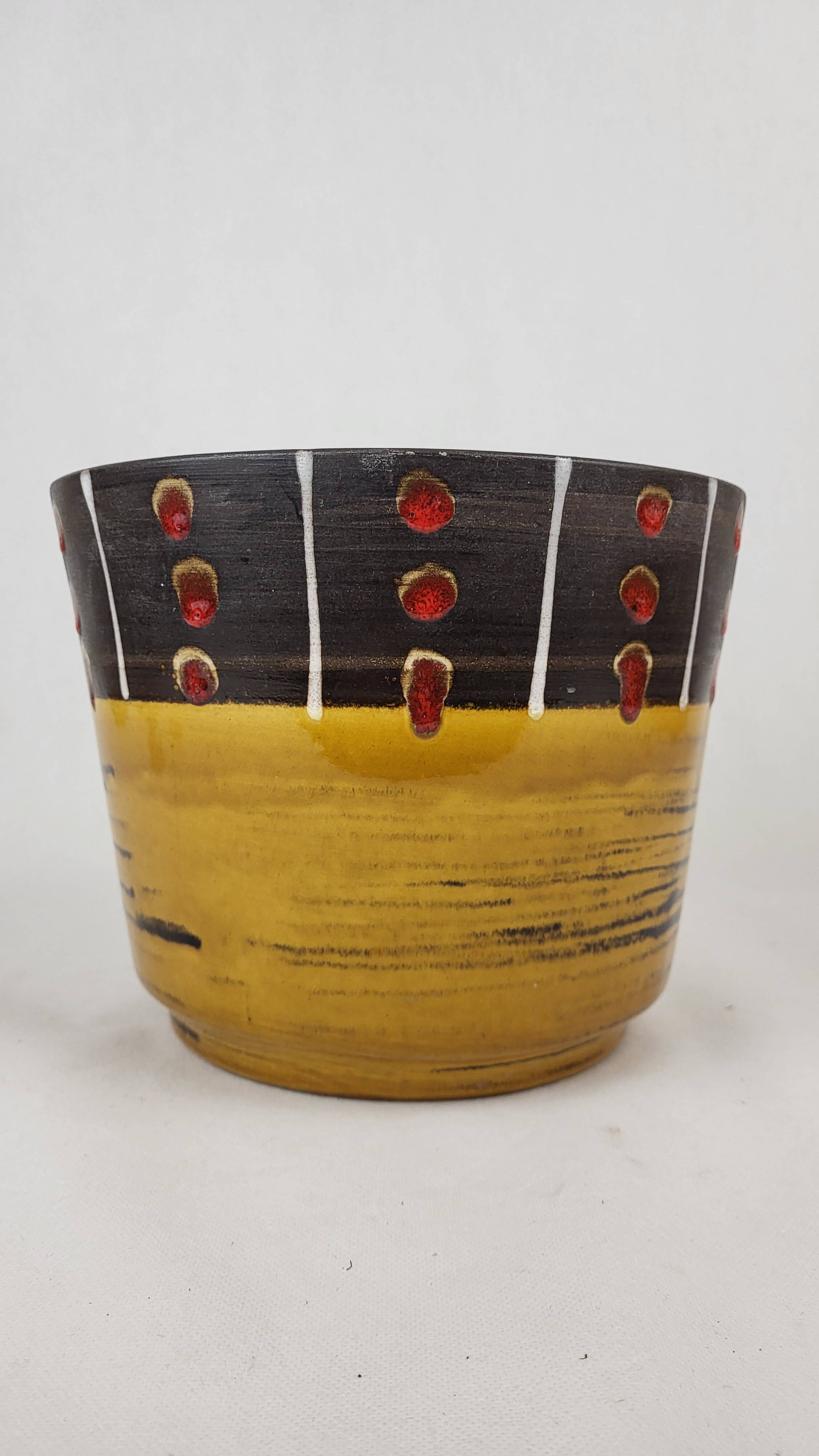 Vintage ceramic pot cover 60 Scheurich