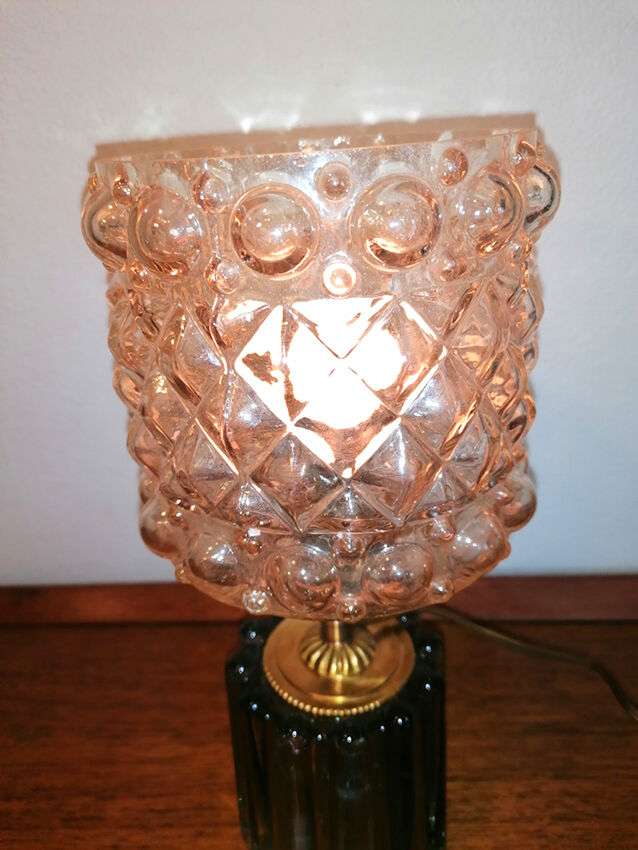 Table lamp, foot and glass lampshade, 1960