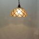 Vintage Capiz Shell Pendant Lamp – Woven Mother of Pearl Shade,