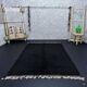 Simple black handmade wool rug 250cm x 150cm