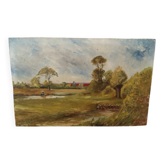 Ancient landscape painting.