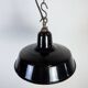 Industrial Black Enamel Factory Pendant Lamp, 1960s