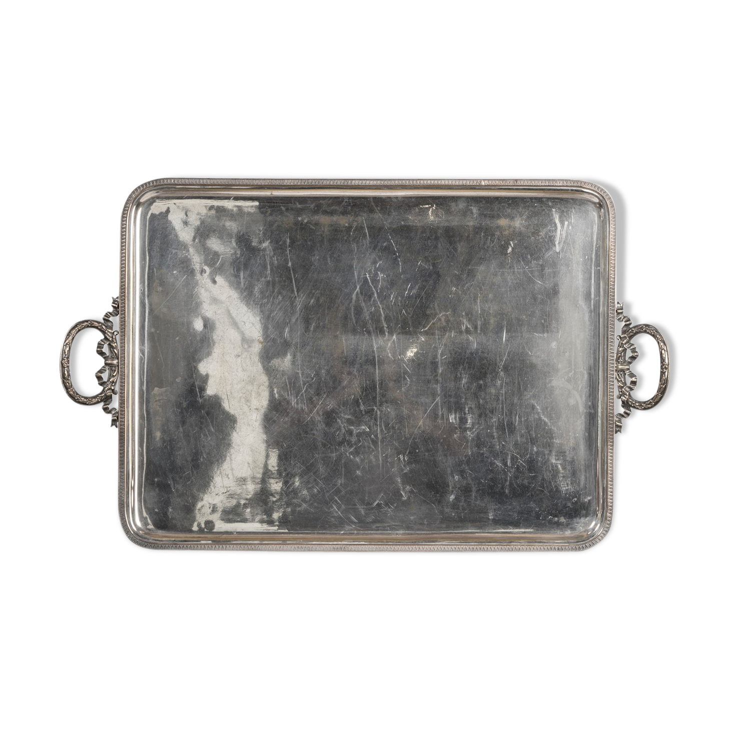Silver serving tray