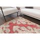Vintage Turkish Oushak Handmade Wool Cotton Red Area Rug 127x209
