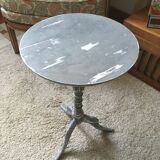 Shabby style wooden pedestal table