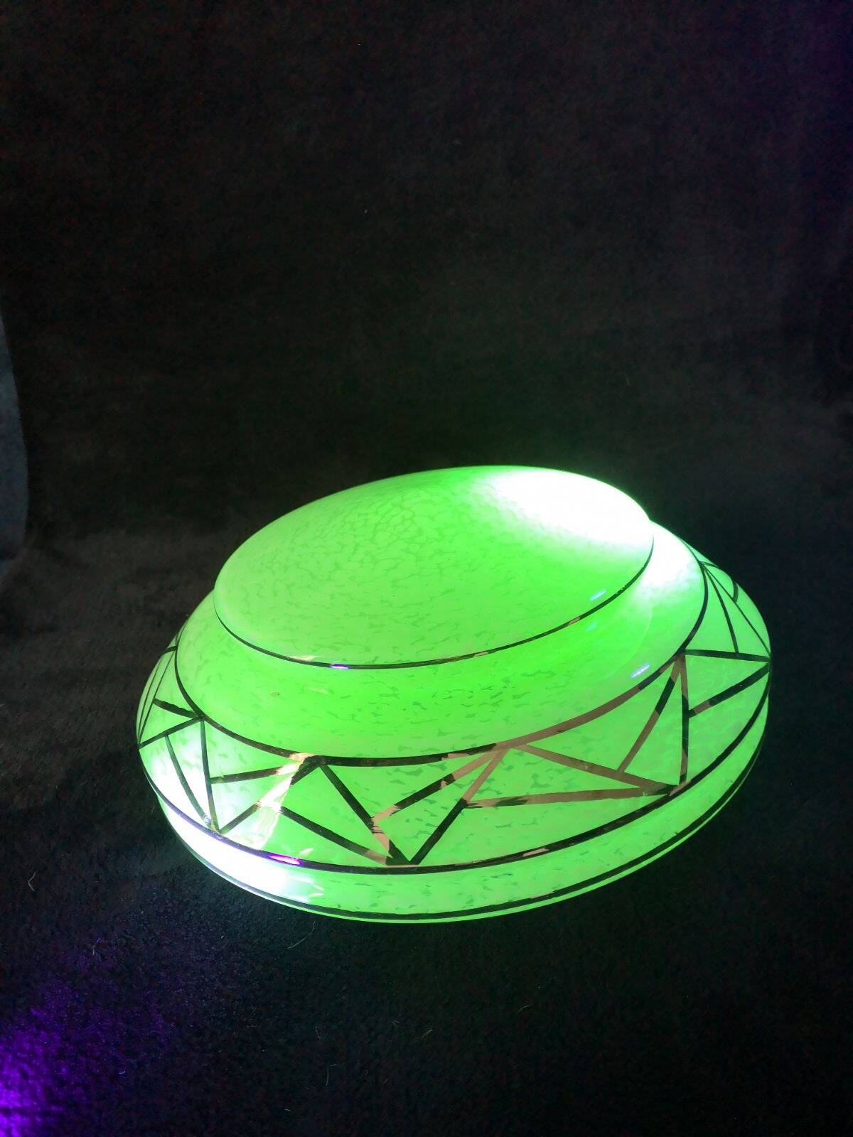 Green Clichy Glass Ceiling Chandelier in Ouraline