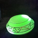 Green Clichy Glass Ceiling Chandelier in Ouraline