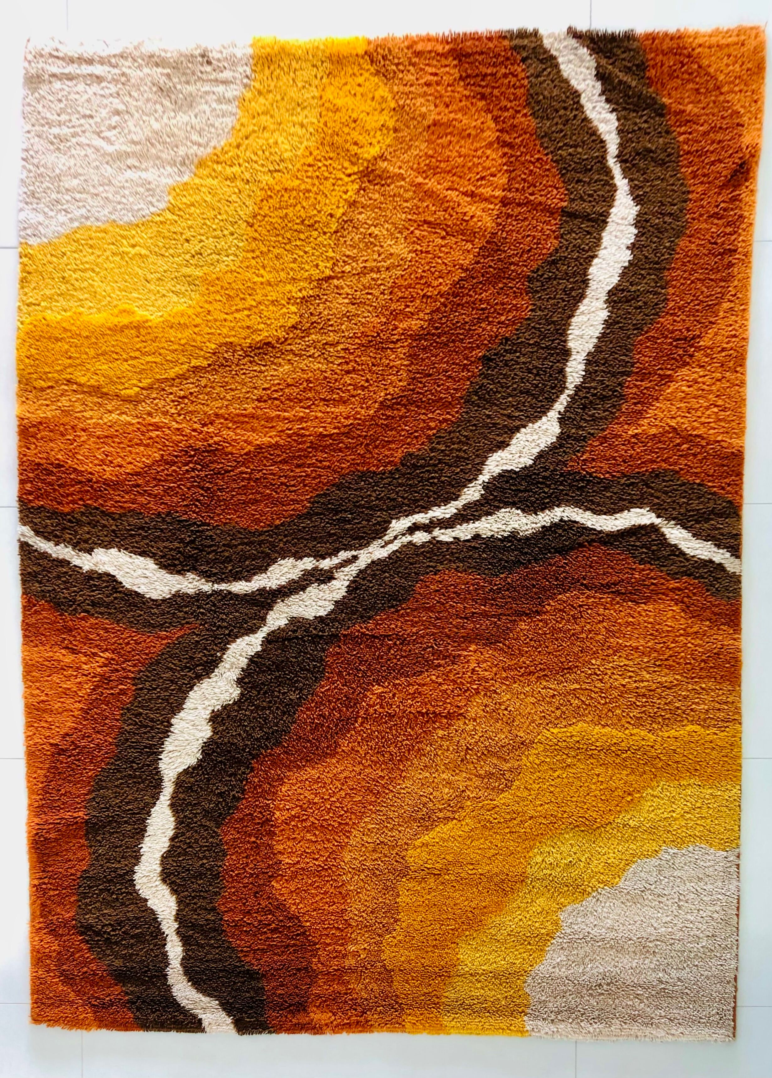 Vintage wool rugs , Italy 70s