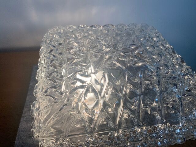 Chisled glass ceiling light