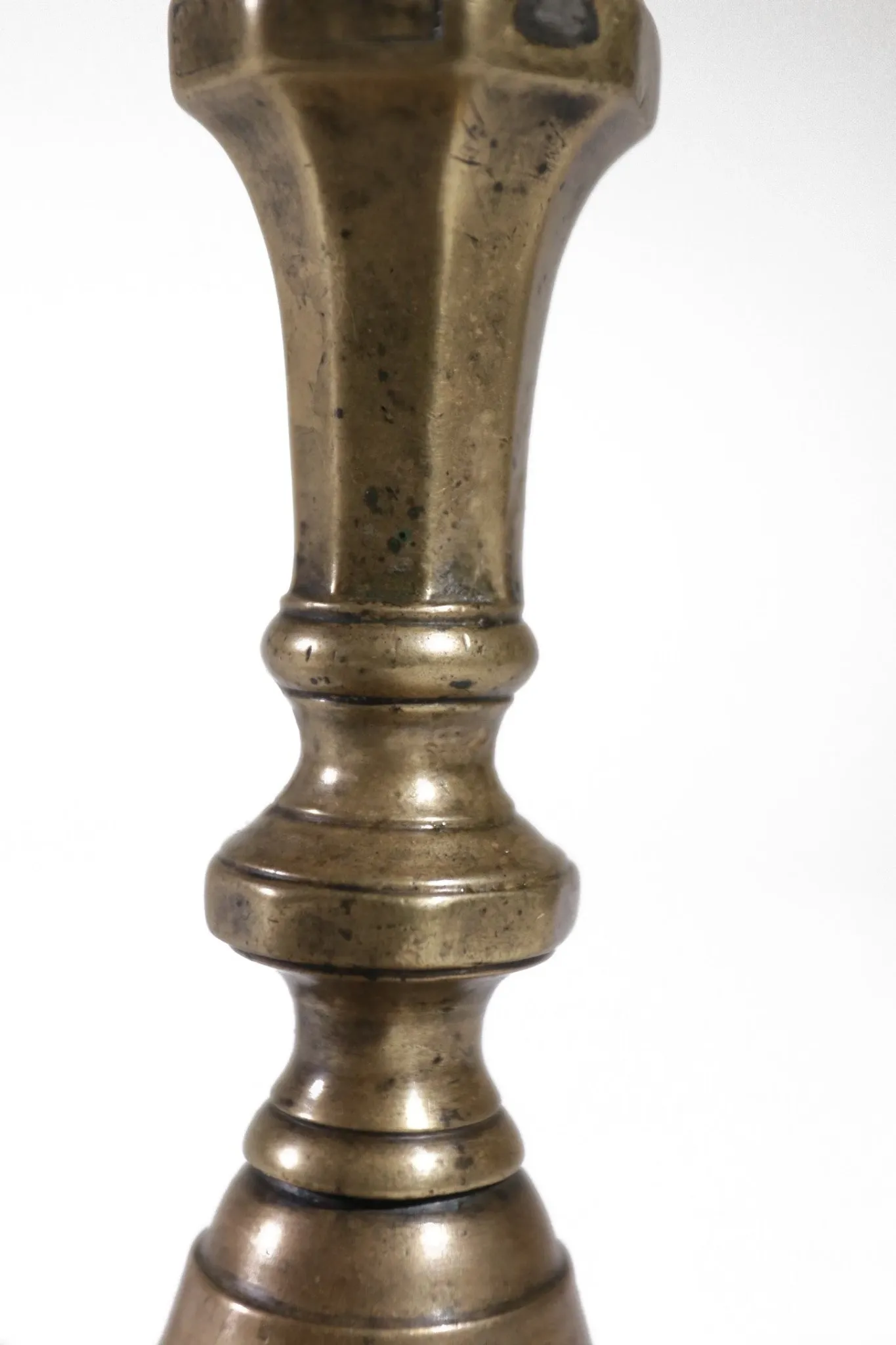 French 18th-century brass candlestick – Louis XV
