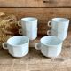 6 large octagonal cups sarreguemines france
